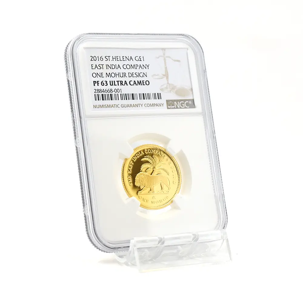 モダンコイン6：6974 セントヘレナ 2016 エリザベス2世 モハールデザイン 1ポンド 金貨 NGC PF63UC