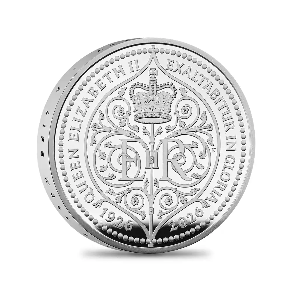 モダンコイン2：6978 【未鑑定＋鑑定オプション付き】イギリス 2026 チャールズ3世 エリザベス2世生誕100周年記念 5ポンド プルーフピエフォー銀貨 未鑑定 箱付き【ご予約承り品・納期約6か月】