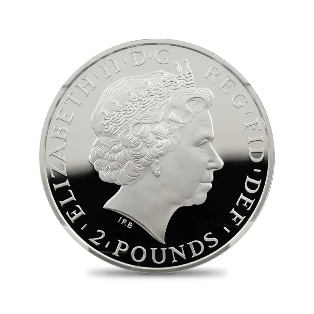 モダンコイン3:6994 イギリス 2014 エリザベス2世 ブリタニア 2ポンド1オンス銀貨 ファースト500ストラック NGC PF70UC