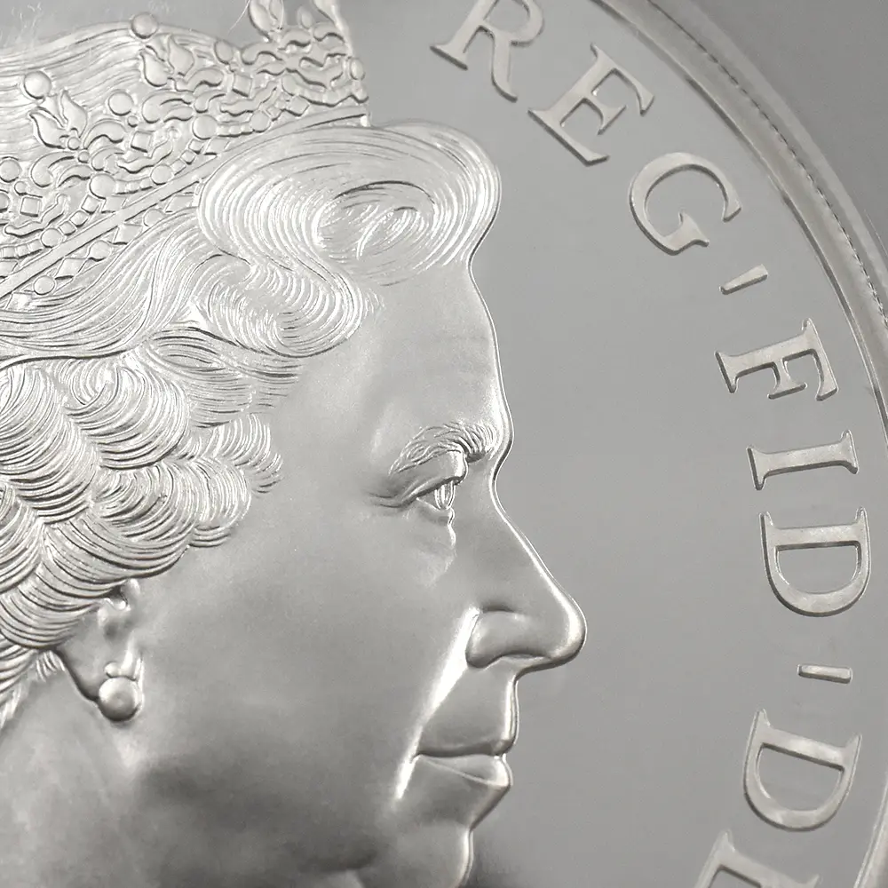 モダンコイン9：6995 イギリス 2014 エリザベス2世 ブリタニア 10ポンド5オンス銀貨 ファースト750ストラック NGC PF70UC