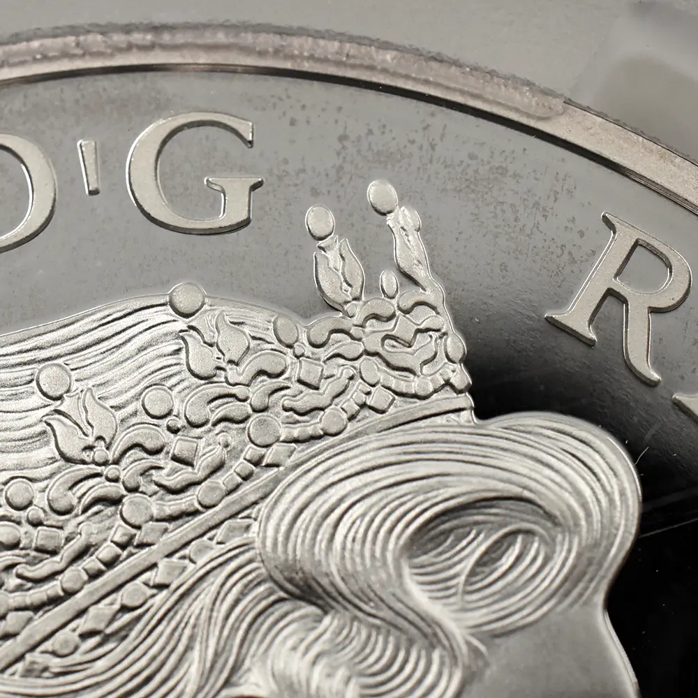 モダンコイン7：6999 イギリス 2014 エリザベス2世 ブリタニア ハイレリーフ 10ポンド5オンス銀貨 PCGS PR70DCAM S-BG2