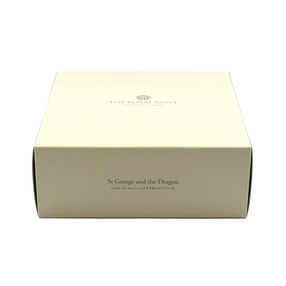 モダンコイン6：7001 イギリス 2024 チャールズ3世 ピストルッチ作聖ジョージ竜退治 10ポンド5オンス銀貨 NGC PF69UC チャールズ3世ラベル 箱付き