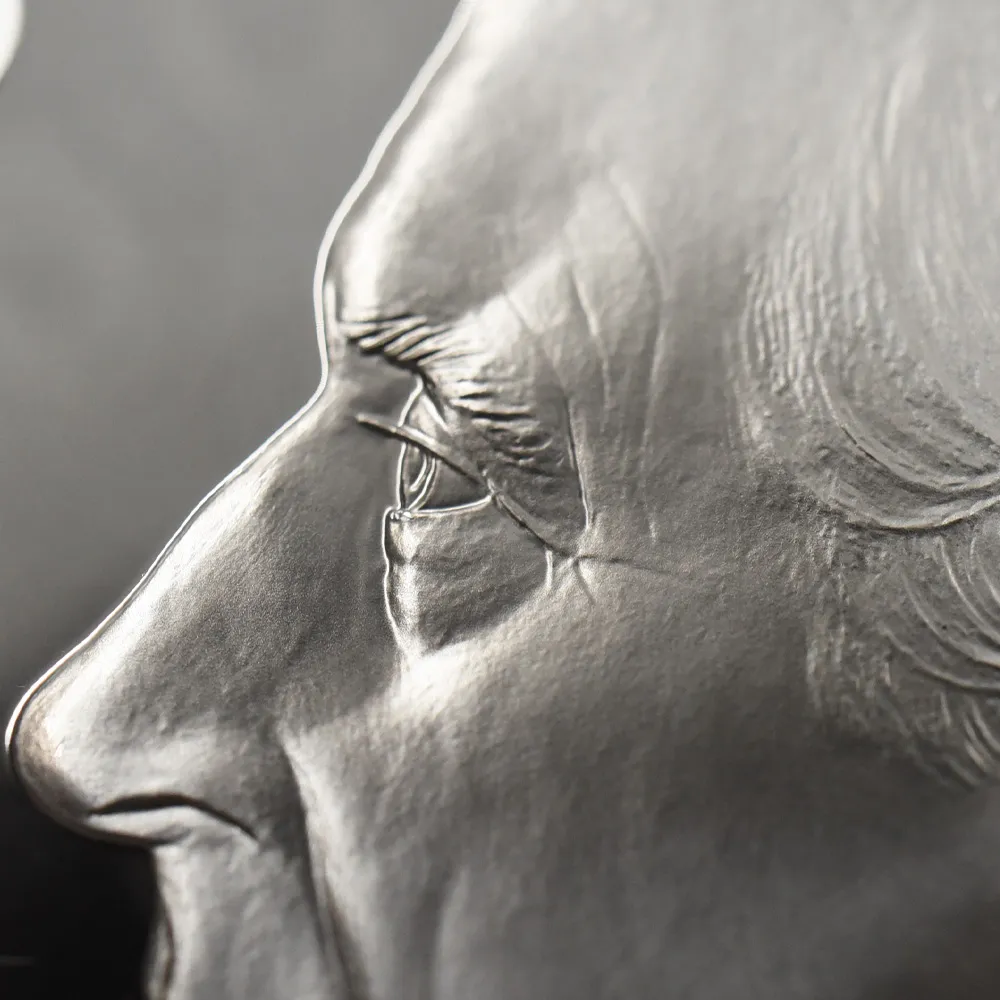 モダンコイン11:4793 2024 チャールズ3世 ピストルッチ作聖ジョージ竜退治 10ポンド5オンス銀貨 NGC PF69UC チャールズ3世ラベル 箱付き