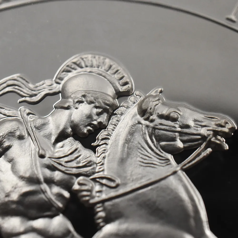 モダンコイン8:4793 2024 チャールズ3世 ピストルッチ作聖ジョージ竜退治 10ポンド5オンス銀貨 NGC PF69UC チャールズ3世ラベル 箱付き