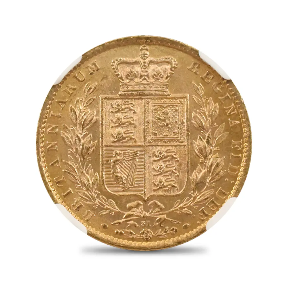 アンティークコイン3:7005 イギリス 1871 ヴィクトリア女王 ヤングヘッド ソブリン金貨 NGC MS63