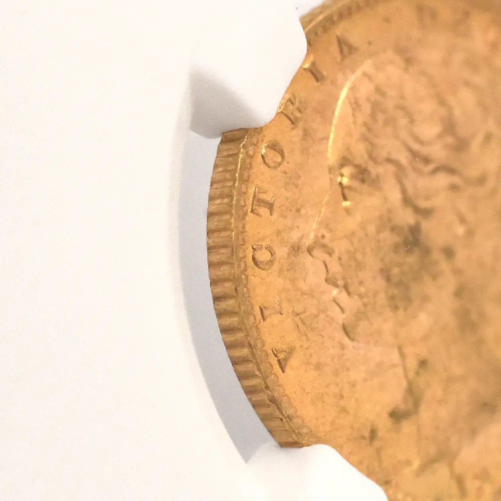 アンティークコイン13:7005 イギリス 1871 ヴィクトリア女王 ヤングヘッド ソブリン金貨 NGC MS63