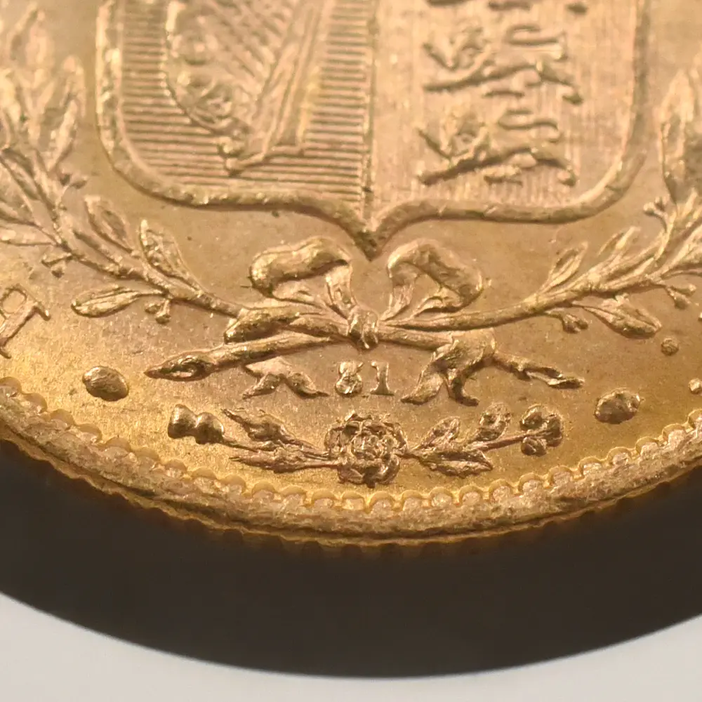 アンティークコイン12:7005 イギリス 1871 ヴィクトリア女王 ヤングヘッド ソブリン金貨 NGC MS63