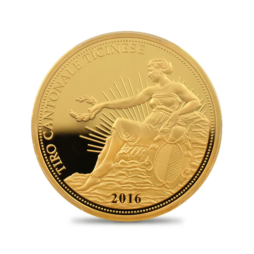 モダンコイン2：7006 スイス 2016 ティチーノ射撃祭 500フラン 1/2オンス金貨 PCGS PR67DC