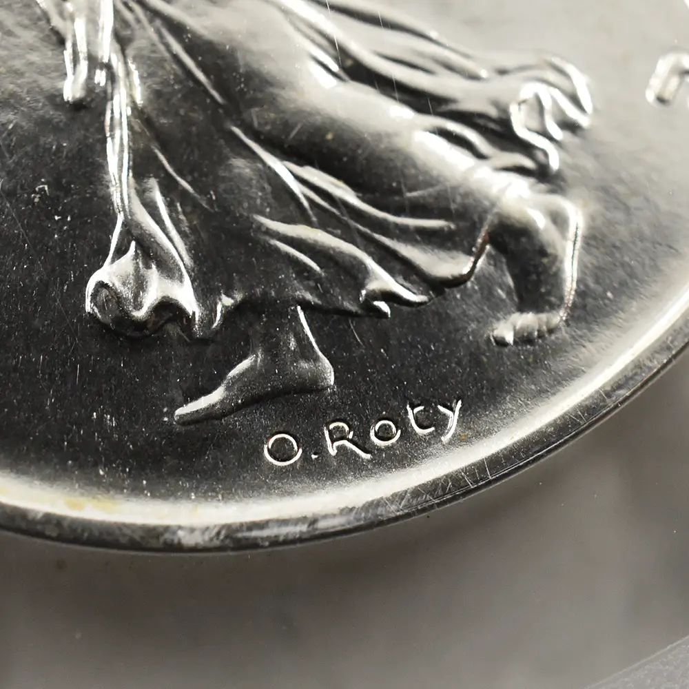 モダンコイン9：7003 フランス 1976 種をまく女神 5フランピエフォー銀貨 PCGS SP69 KM-P558