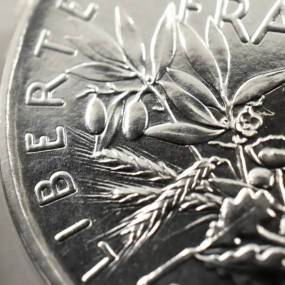 モダンコイン11：7003 フランス 1976 種をまく女神 5フランピエフォー銀貨 PCGS SP69 KM-P558