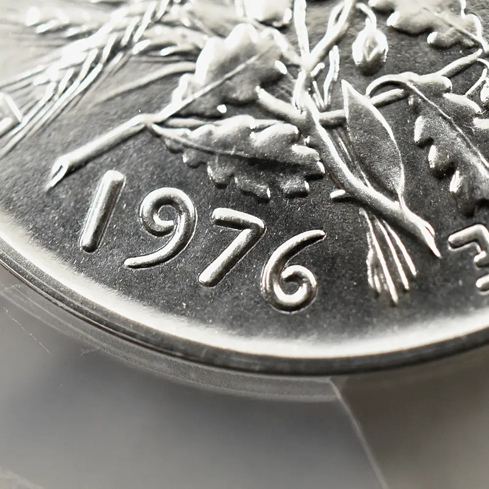 モダンコイン12：7003 フランス 1976 種をまく女神 5フランピエフォー銀貨 PCGS SP69 KM-P558