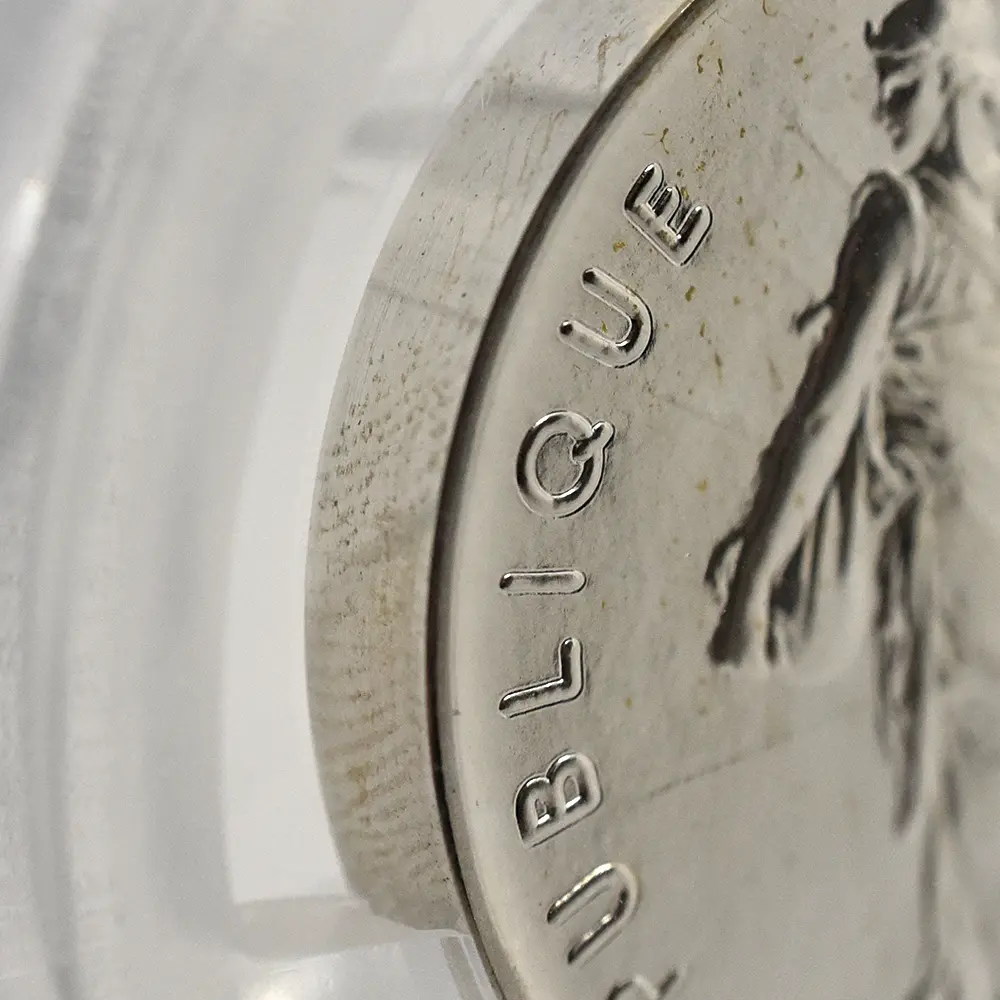 モダンコイン13：7003 フランス 1976 種をまく女神 5フランピエフォー銀貨 PCGS SP69 KM-P558