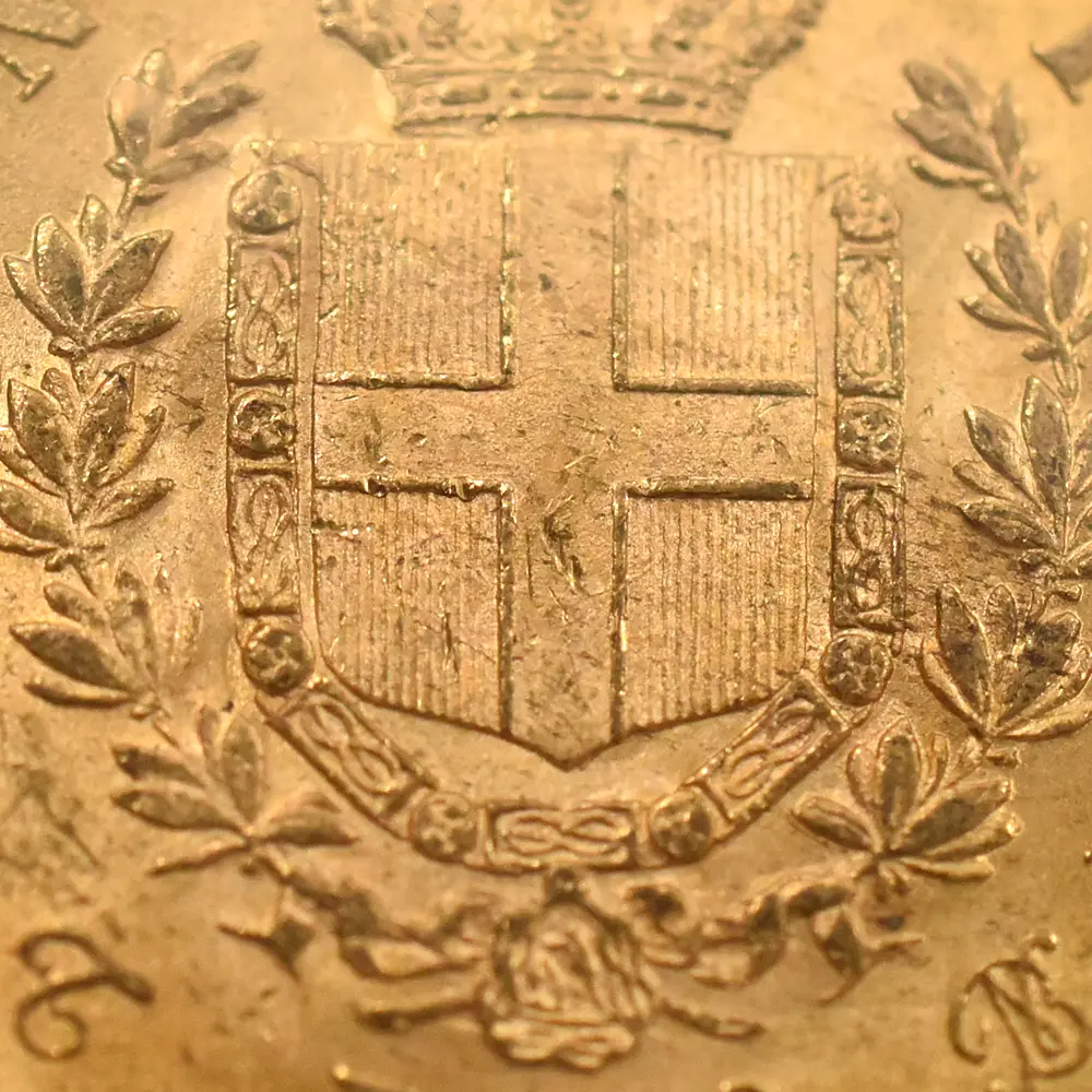 アンティークコイン11：7007 イタリア 1863T ヴィットリオ・エマヌエーレ2世 10リラ金貨 NGC MS63