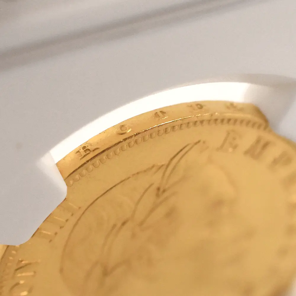 アンティークコイン14：7008 フランス 1864A ナポレオン3世 50フラン金貨 NGC AU58