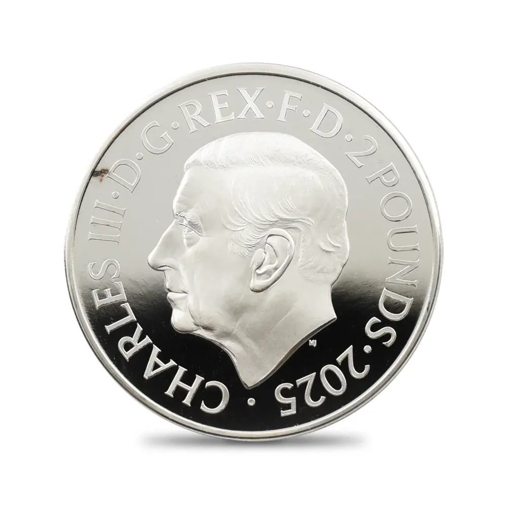 モダンコイン3:6983 【訳あり】イギリス 2025 チャールズ3世 ミュージックレジェンド第11弾 アイアン・メイデン 2ポンド1オンス カラープルーフ銀貨 未鑑定 箱付き