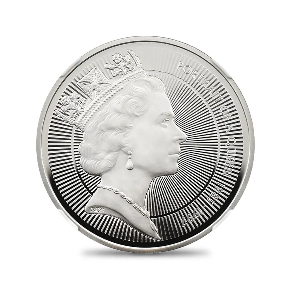 モダンコイン2：6969 イギリス 2026 チャールズ3世 エリザベス2世のコイン肖像シリーズ 第三弾 ミドルエリザベス 5ポンドプルーフ銀貨 発行即日鑑定品 NGC PF70UC 箱付き