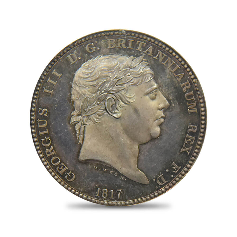 アンティークコイン3：180 1817 ジョージ3世 スリーグレーセス クラウンパターン銀貨 PCGS PR65＋DC【R2】【世界最高鑑定】