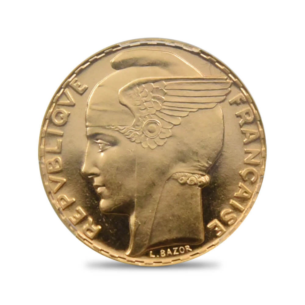 アンティークコイン2：2796 フランス 1936 第三共和政 ウィングヘッド 100フラン金貨 PCGS PR64CA Gad-1148