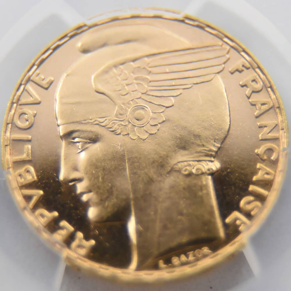アンティークコイン7：2796 フランス 1936 第三共和政 ウィングヘッド 100フラン金貨 PCGS PR64CA Gad-1148