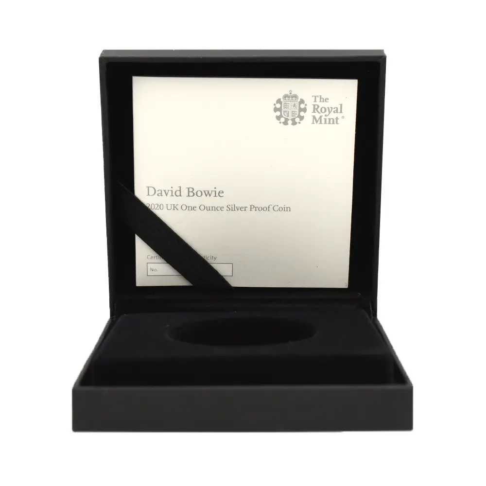 モダンコイン9：7017 イギリス 2020 エリザベス2世 ミュージックレジェンド デヴィッド・ボウイ 2ポンド1オンスカラー銀貨 ファーストリリース NGC PF70UC エリザベス2世ラベル 箱付き