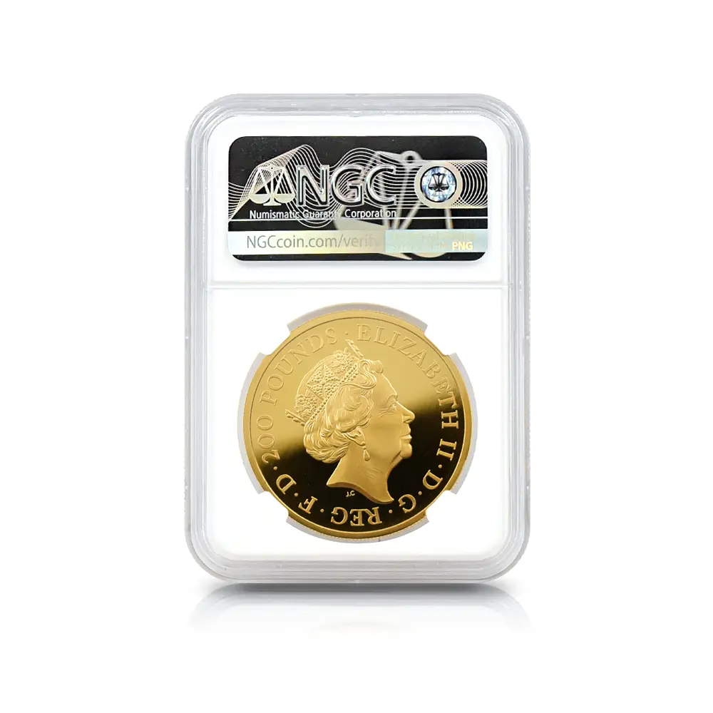 モダンコイン5：7020 イギリス 2021 エリザベス2世 プレミアムブリタニア 200ポンド2オンス金貨 ファーストリリース NGC PF70UC