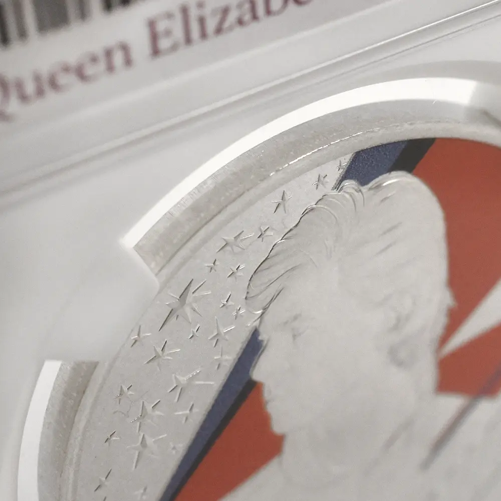 モダンコイン16：7017 イギリス 2020 エリザベス2世 ミュージックレジェンド デヴィッド・ボウイ 2ポンド1オンスカラー銀貨 ファーストリリース NGC PF70UC エリザベス2世ラベル 箱付き