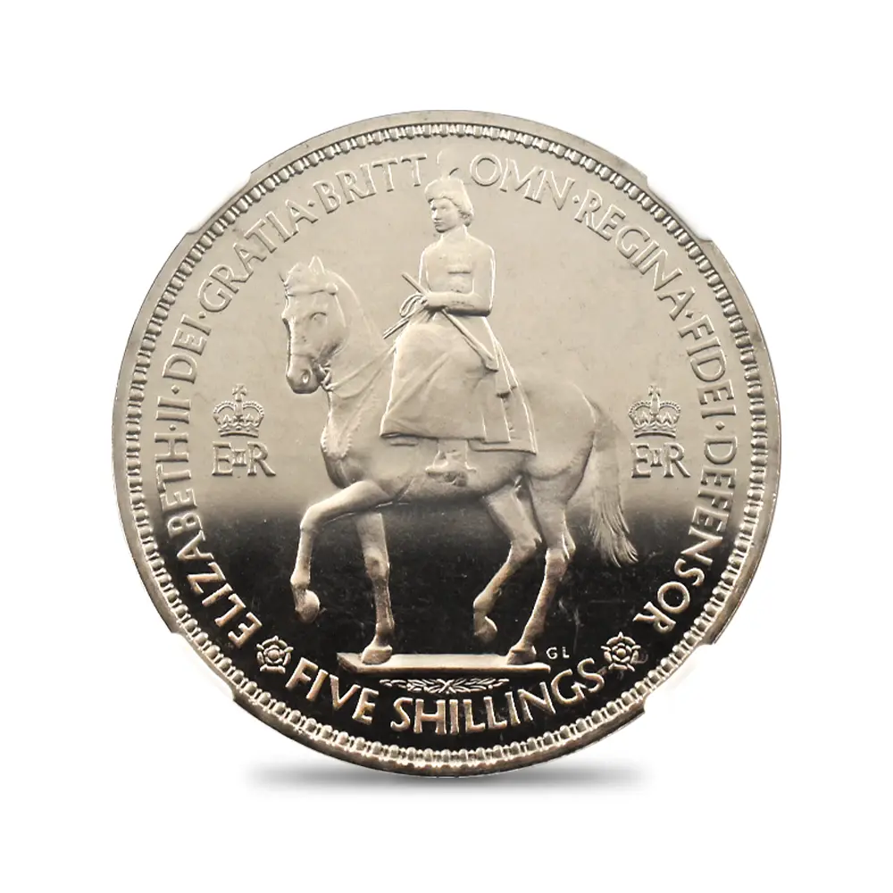 モダンコイン2:7018 イギリス 1953 エリザベス2世 エリザベス2世戴冠記念 クラウン白銅貨 NGC PF66CA