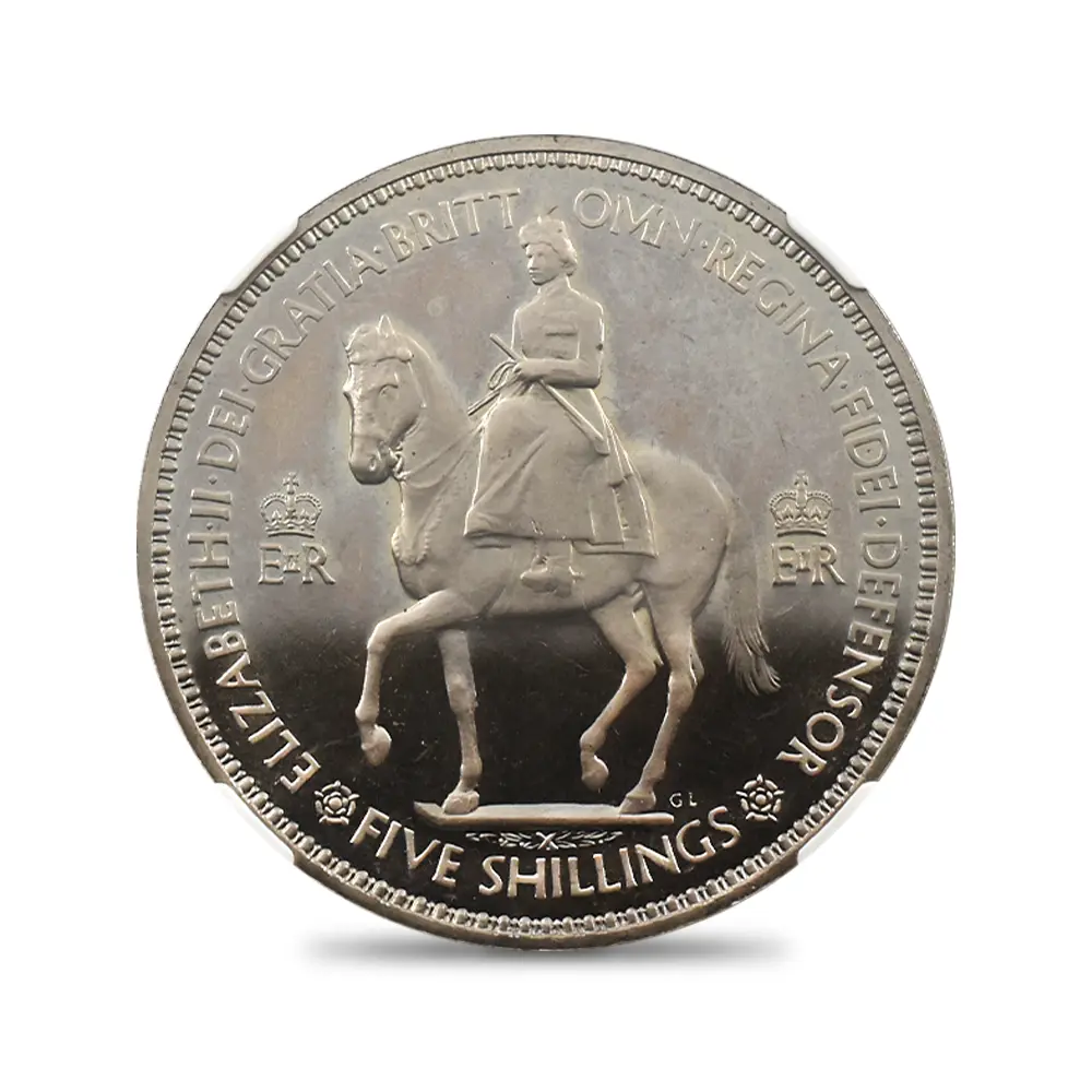 モダンコイン2:7019 イギリス 1953 エリザベス2世 エリザベス2世戴冠記念 クラウン白銅貨 NGC PF65UC