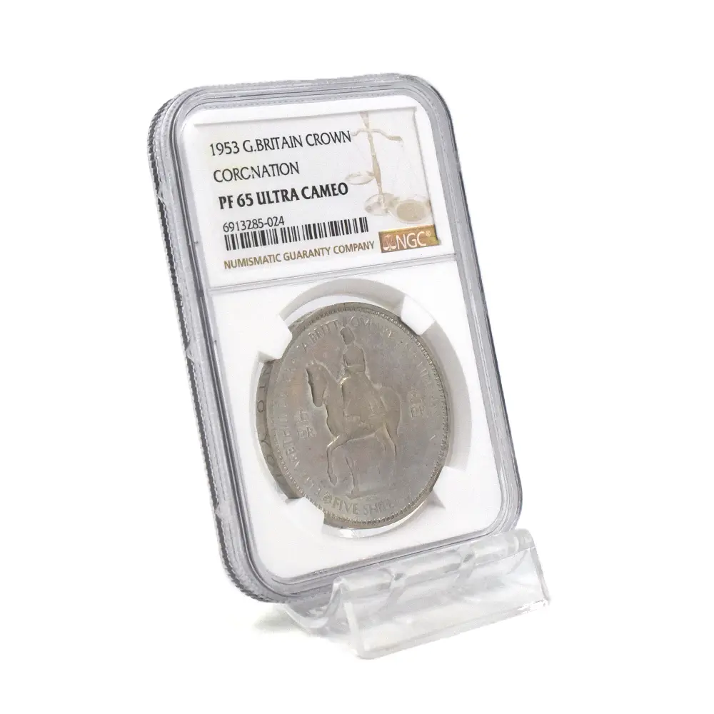 モダンコイン6:7019 イギリス 1953 エリザベス2世 エリザベス2世戴冠記念 クラウン白銅貨 NGC PF65UC