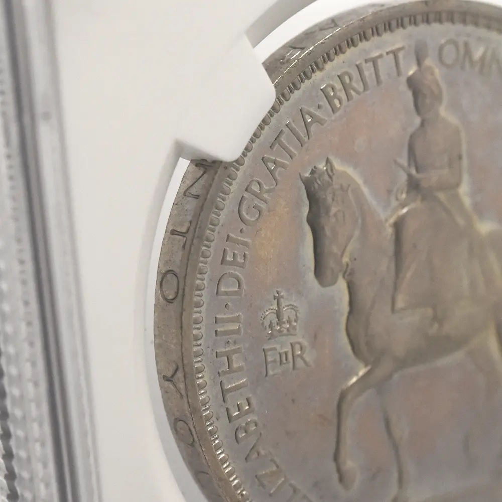 モダンコイン14:7019 イギリス 1953 エリザベス2世 エリザベス2世戴冠記念 クラウン白銅貨 NGC PF65UC