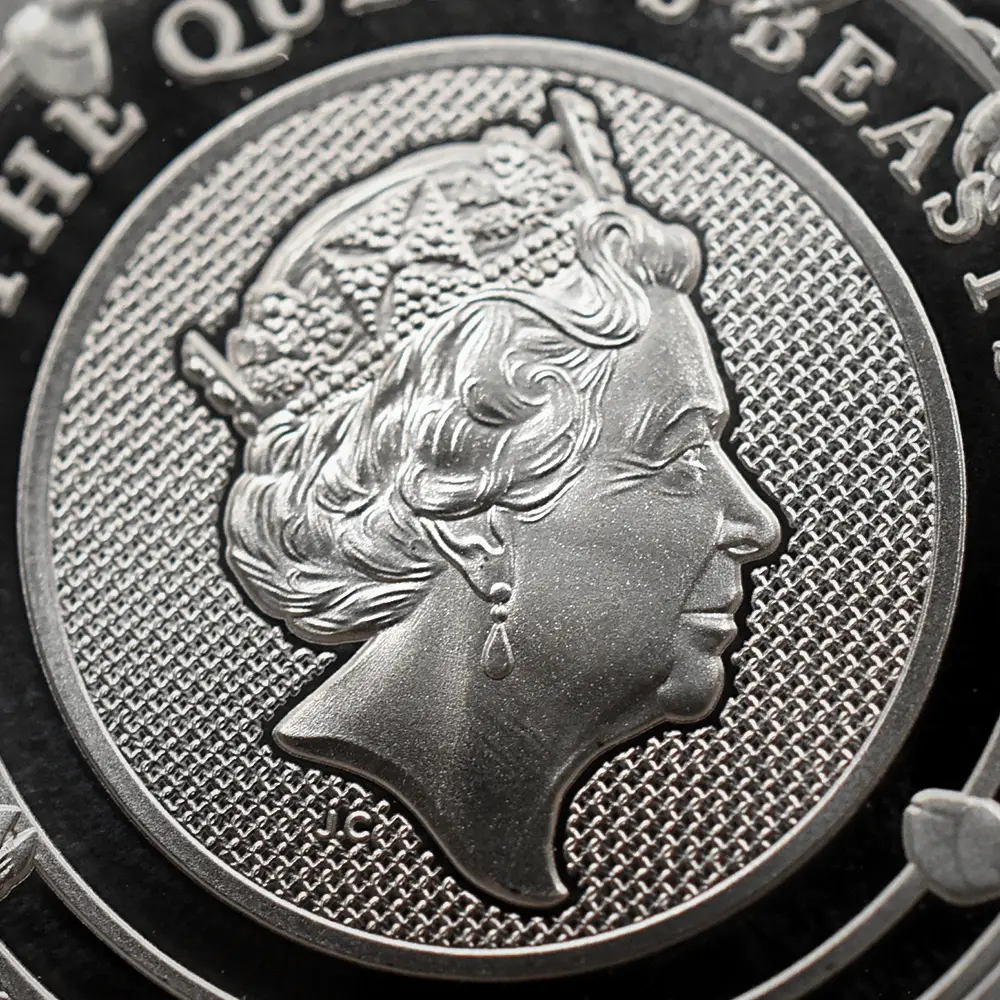 モダンコイン6：7021 イギリス 2021 エリザベス2世 クイーンズビースト コンプリーター 英国王室の十大守護獣 2ポンド1オンス銀貨 NGC PF69UC 箱付き