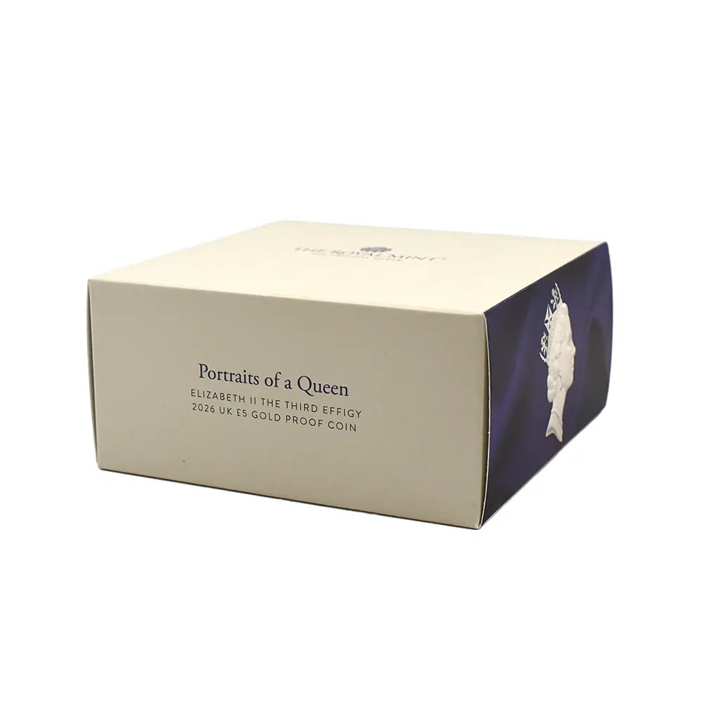 モダンコイン7：7014 イギリス 2026 チャールズ3世 エリザベス2世のコイン肖像シリーズ 第三弾 ミドルエリザベス 5ポンド金貨 発行即日鑑定品 NGC PF70UC 箱付き