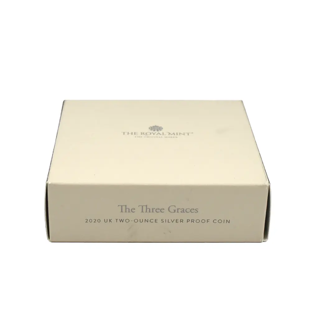 モダンコイン6:7025 イギリス 2020 エリザベス2世 スリーグレーセス 5ポンド2オンス銀貨 NGC PF70UC 箱付き
