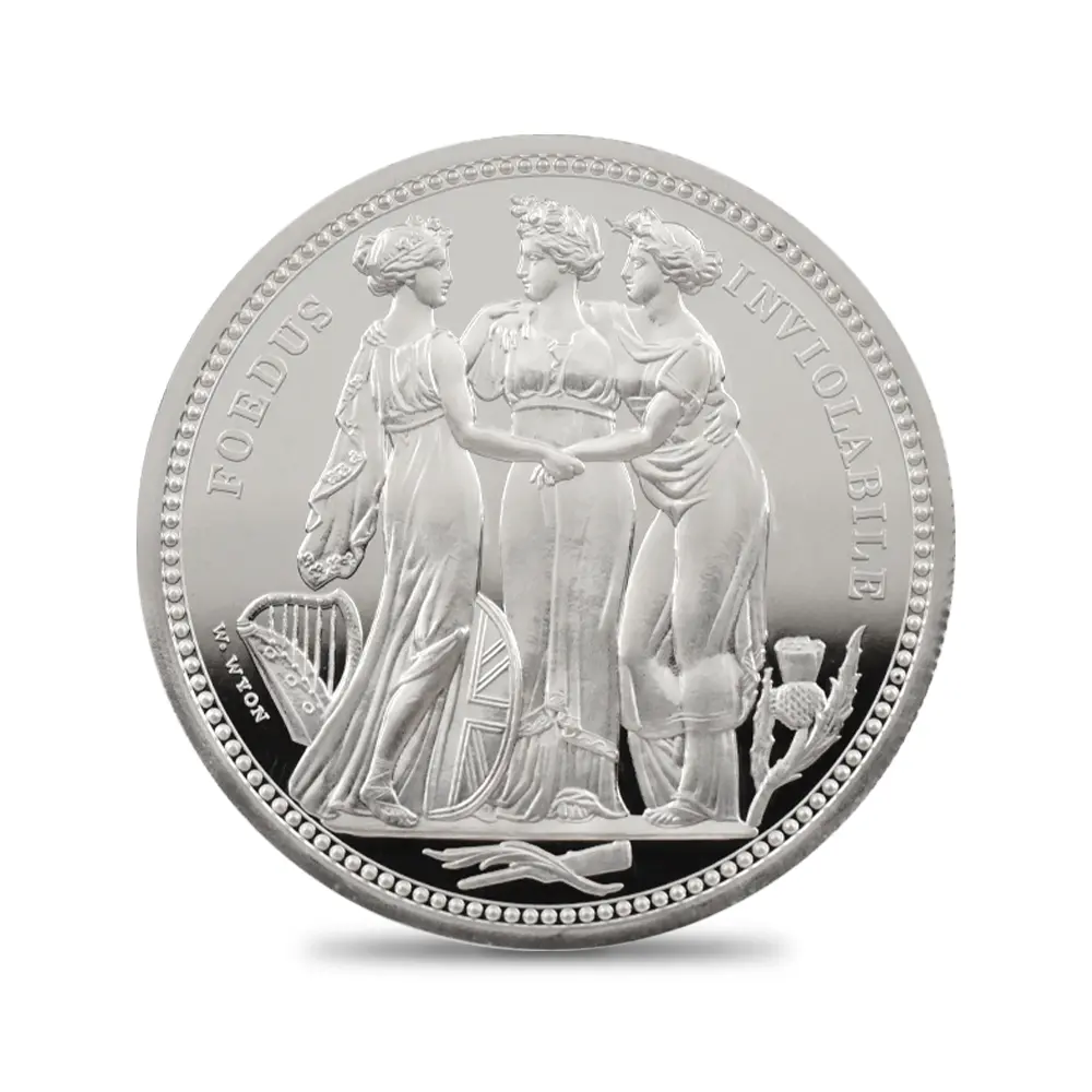 モダンコイン2：7026 イギリス 2020 エリザベス2世 スリーグレーセス 5ポンド2オンス銀貨 NGC PF70UC エリザベス2世ラベル 箱付き