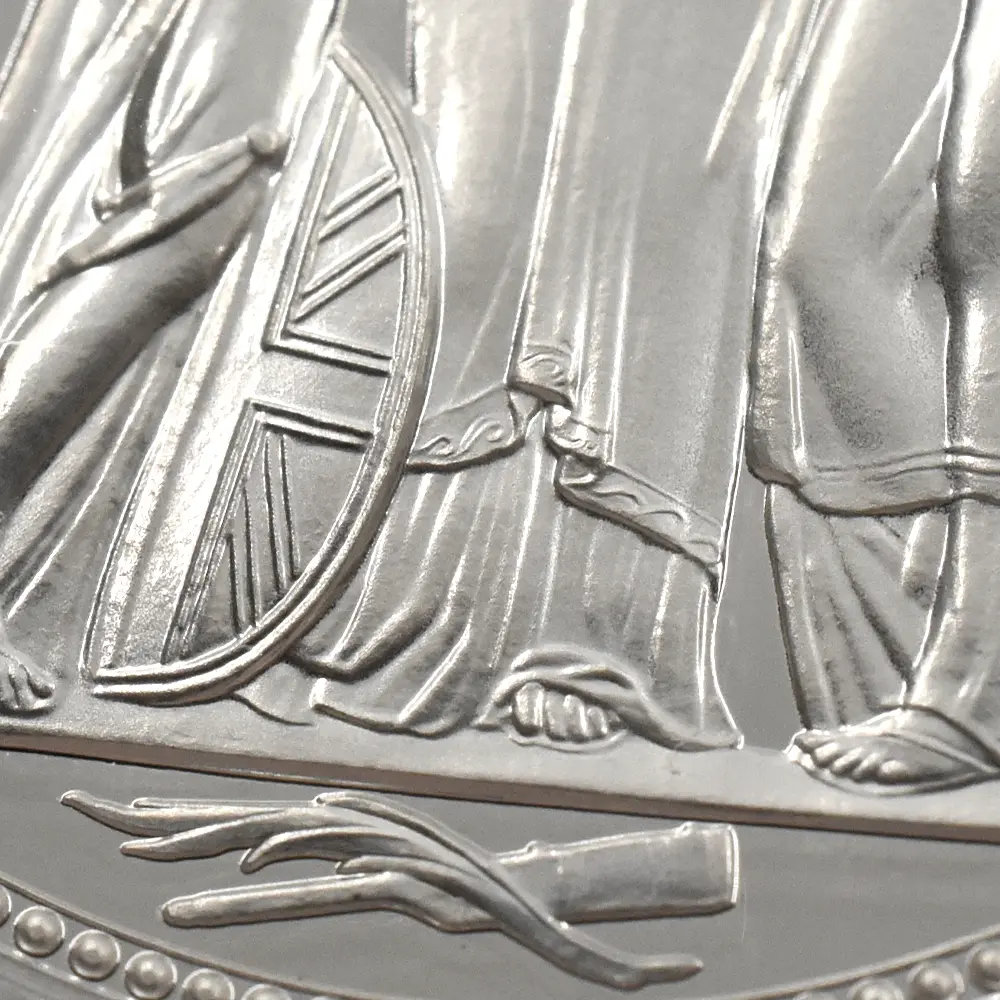 モダンコイン6：7027 イギリス 2020 エリザベス2世 スリーグレーセス 5ポンド2オンス銀貨 ファーストリリース NGC PF70UC  エリザベス2世ラベル