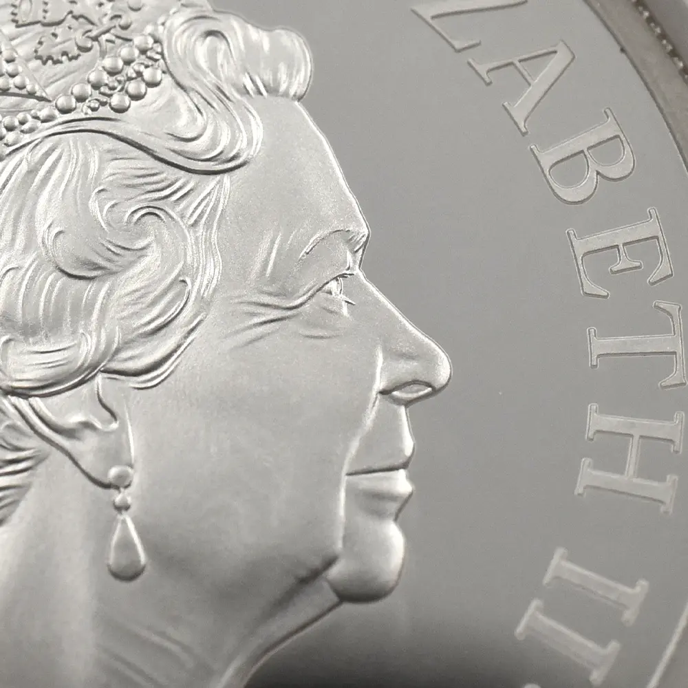 モダンコイン10：7027 イギリス 2020 エリザベス2世 スリーグレーセス 5ポンド2オンス銀貨 ファーストリリース NGC PF70UC  エリザベス2世ラベル