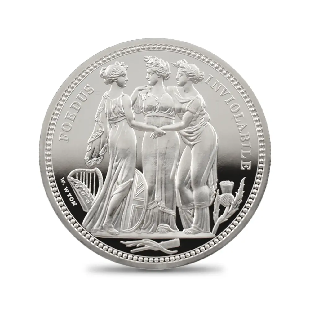 モダンコイン2:7028 イギリス 2020 エリザベス2世 スリーグレーセス 5ポンド2オンス銀貨 ファーストリリース NGC PF70UC