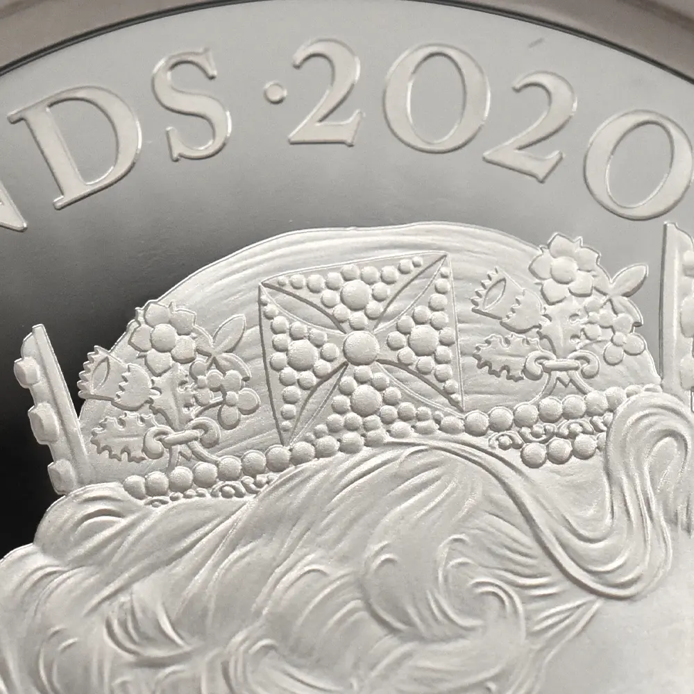 モダンコイン12:7028 イギリス 2020 エリザベス2世 スリーグレーセス 5ポンド2オンス銀貨 ファーストリリース NGC PF70UC