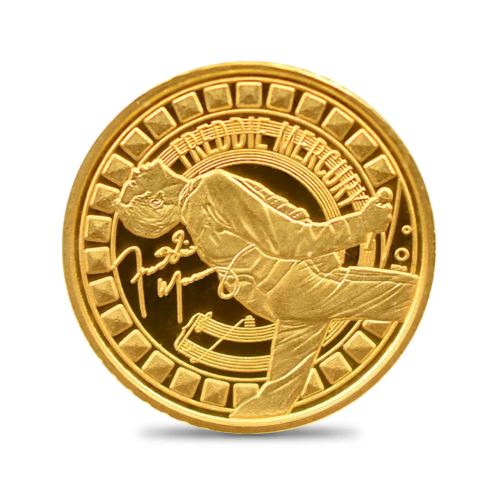 モダンコイン2：7029 イギリス 2025 チャールズ3世 ミュージックレジェンド第12弾 フレディ・マーキュリー 50ペンス1/40オンス金貨 ファーストリリース NGC PF69UC ブリスターパック付き