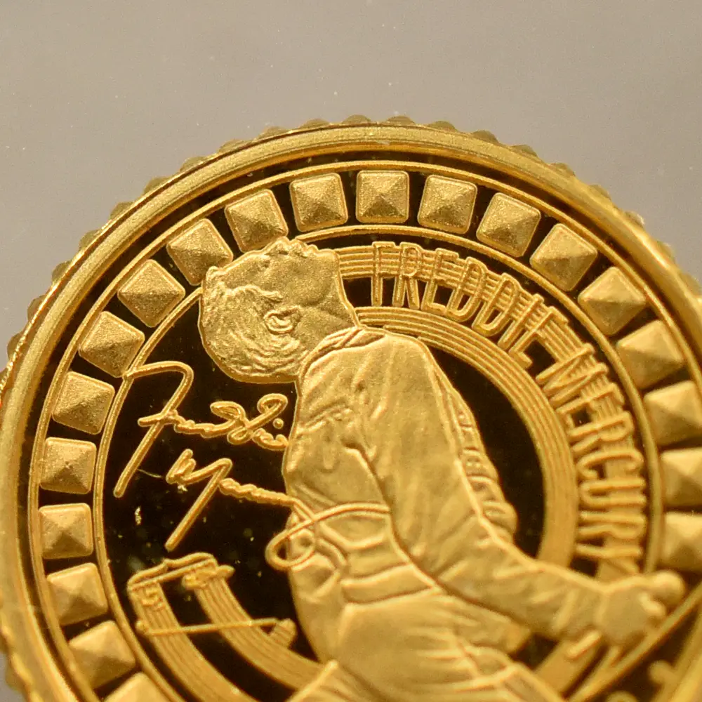 モダンコイン8：7029 イギリス 2025 チャールズ3世 ミュージックレジェンド第12弾 フレディ・マーキュリー 50ペンス1/40オンス金貨 ファーストリリース NGC PF69UC ブリスターパック付き