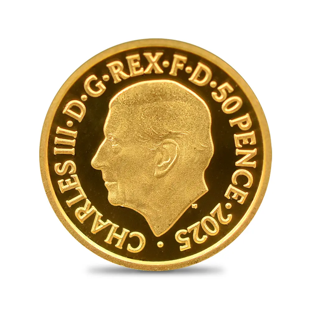モダンコイン3：7030 イギリス 2025 チャールズ3世 ミュージックレジェンド第12弾 フレディ・マーキュリー 50ペンス1/40オンス金貨 ファーストリリース NGC PF70UC ブリスターパック付き