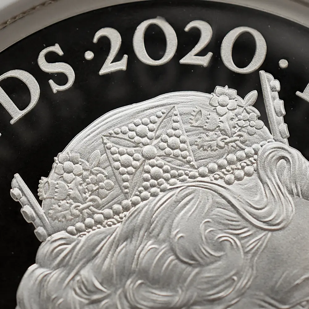 モダンコイン13：5728 2020 エリザベス2世 スリーグレーセス 5ポンド 2オンス銀貨 発行即日鑑定品 NGC PF69UC 箱付き