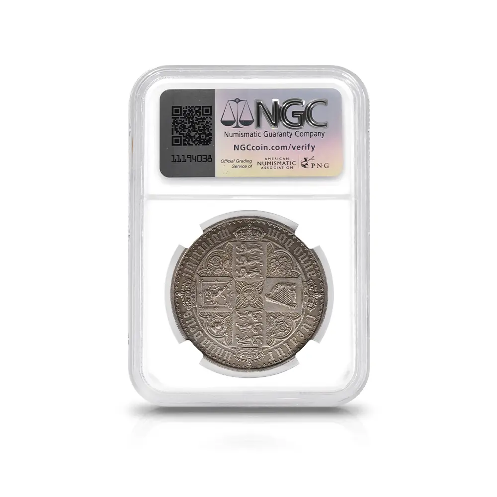 アンティークコイン5：5734 1847 ヴィクトリア女王 ゴチッククラウン銀貨 アンデシモエッジ NGC PF58