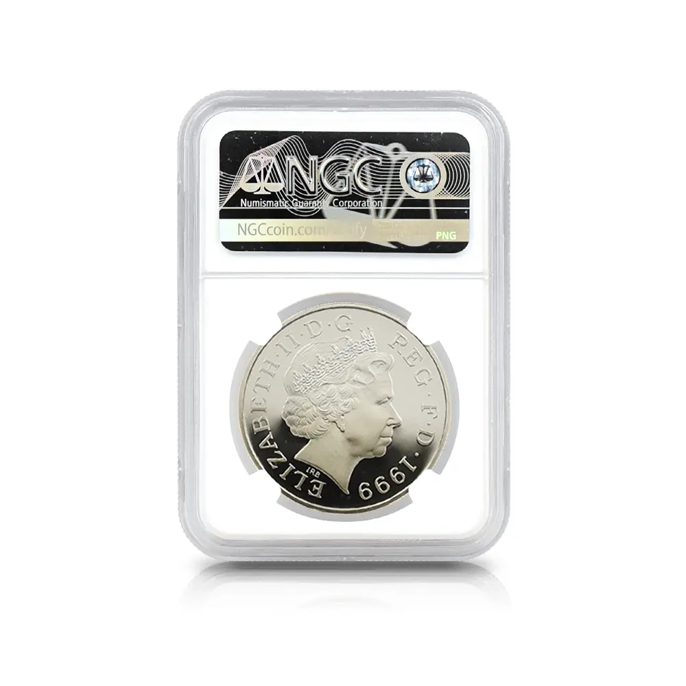 モダンコイン5：7023 イギリス 1999 エリザベス2世 ダイアナ妃追悼記念 5ポンド銀貨 NGC PF69UC 箱付き