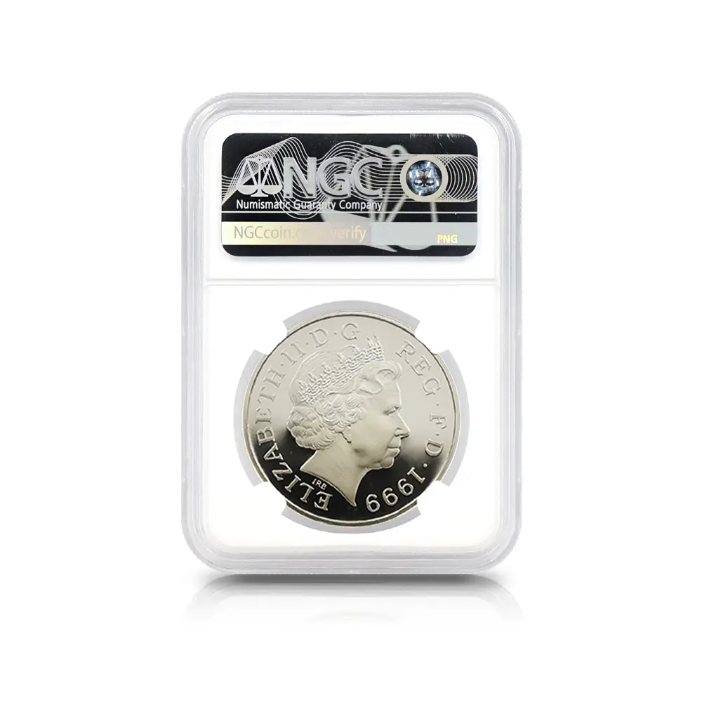 モダンコイン5：7024 イギリス 1999 エリザベス2世 ダイアナ妃追悼記念 5ポンド銀貨 NGC PF69UC 箱付き