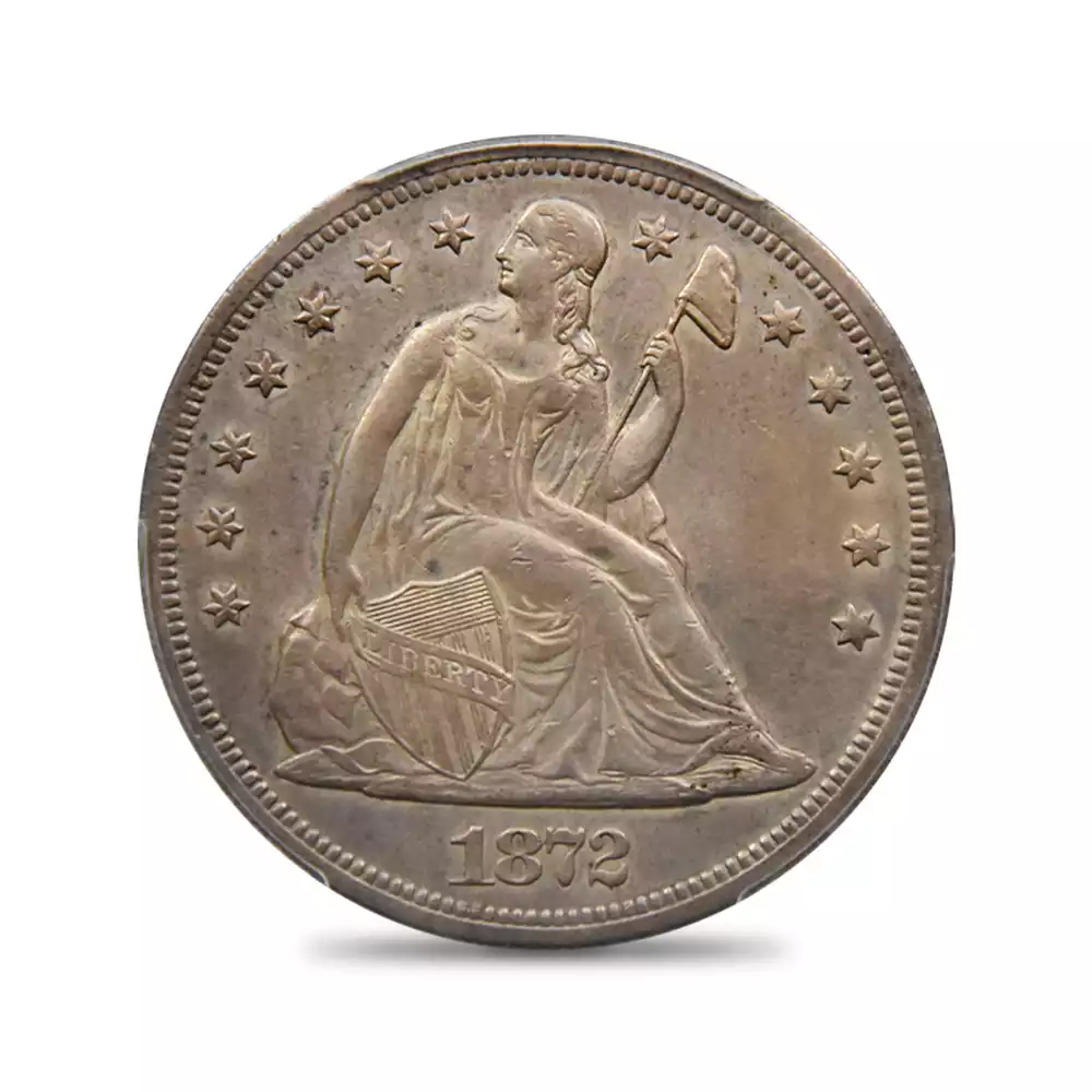 アンティークコイン2：2821 アメリカ 1872 リバティ 1ドル銀貨 PCGS AU50