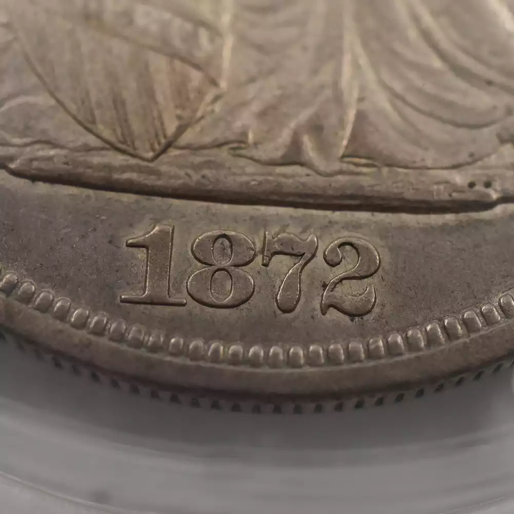 アンティークコイン8：2821 アメリカ 1872 リバティ 1ドル銀貨 PCGS AU50