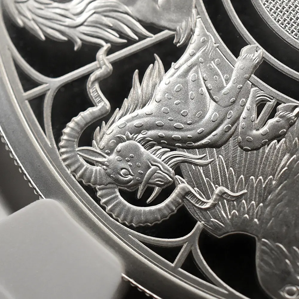 モダンコイン9：7036 イギリス 2021 エリザベス2世 クイーンズビースト コンプリーター 英国王室の十大守護獣 2ポンド1オンス銀貨 NGC PF69UC