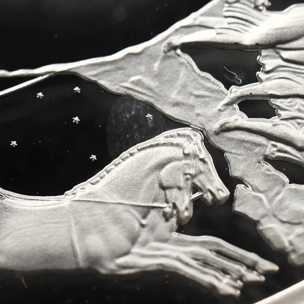 モダンコイン9：7031 イギリス 2024 チャールズ3世 ワーテルロー・メダル - 連合国代表 5ポンド2オンス銀貨 ファーストリリース NGC PF69UC