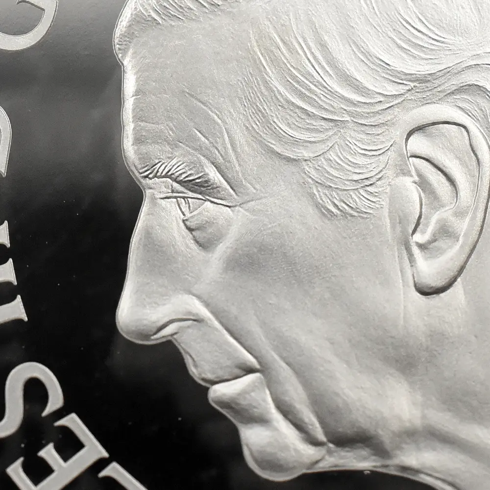 モダンコイン10：7032 イギリス 2024 チャールズ3世 ワーテルロー・メダル - 連合国代表 5ポンド2オンス銀貨 NGC PF70UC